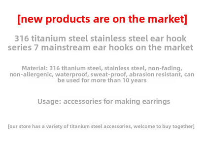 316 Stainless Steel Earring Findings In Simple Style Jewelry Accessories