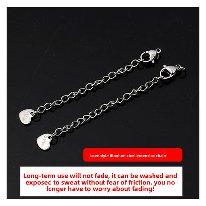 Original Design Round Extension Chain In Golden Titanium Steel With PVD Coated Finish, 1 Piece Jewelry Accessory