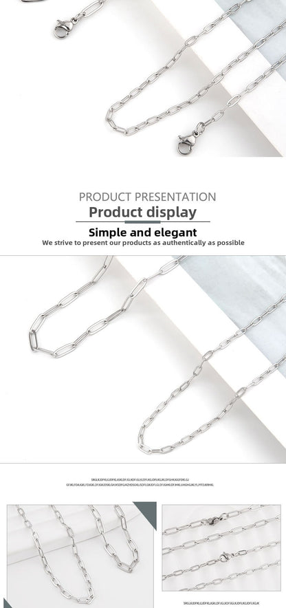 Unisex Cross Necklace For Love Charms Featuring Steel Color Cable Chain, 1 Piece