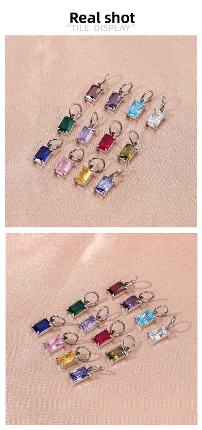 Elegant Rectangle Love Charms Jewelry Accessories In Golden 316L Stainless Steel