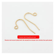 18K Gold Titanium Steel French Hook, 1 Piece