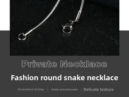 For Love Charms Necklace In Steel Color, Made With Durable Titanium Steel