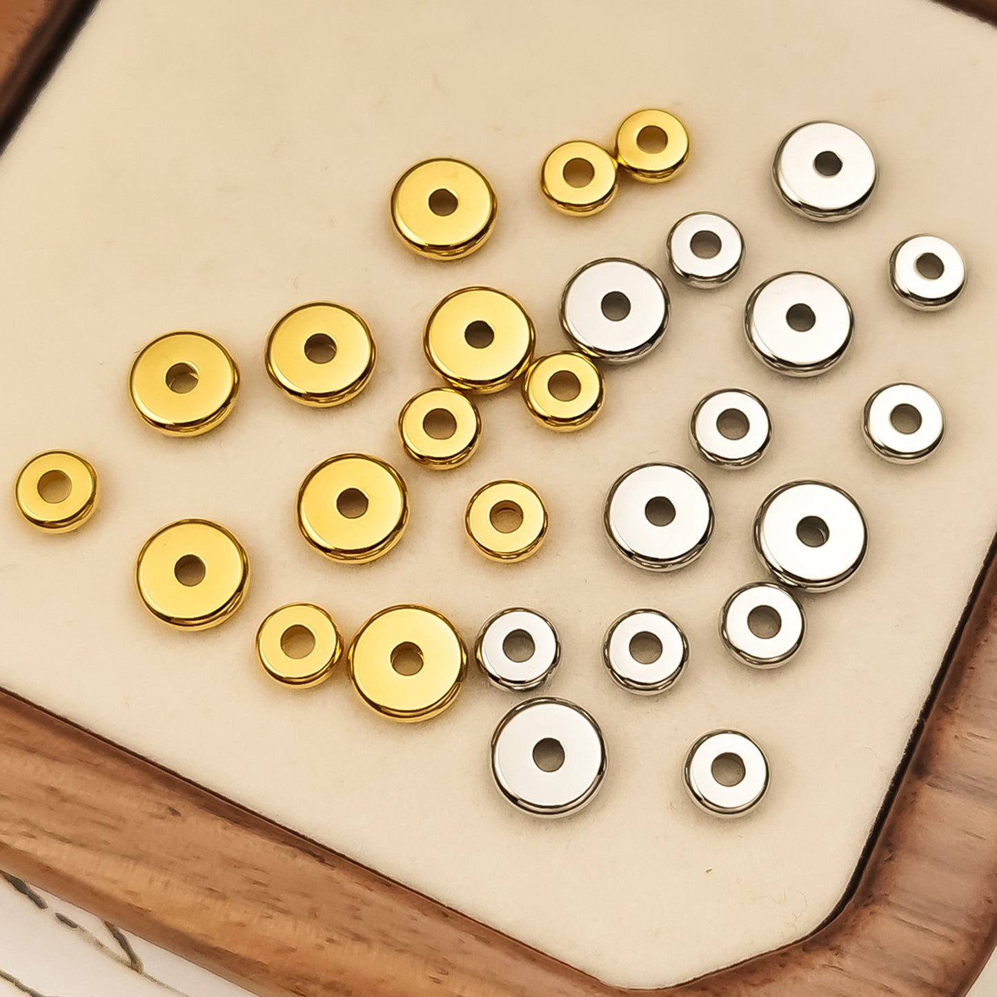 Polished Love Charms In Steel Color For DIY Accessories