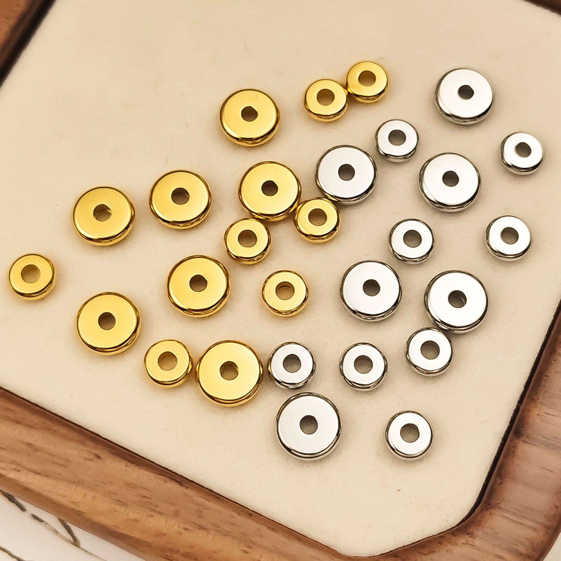 Polished Love Charms In Steel Color For DIY Accessories