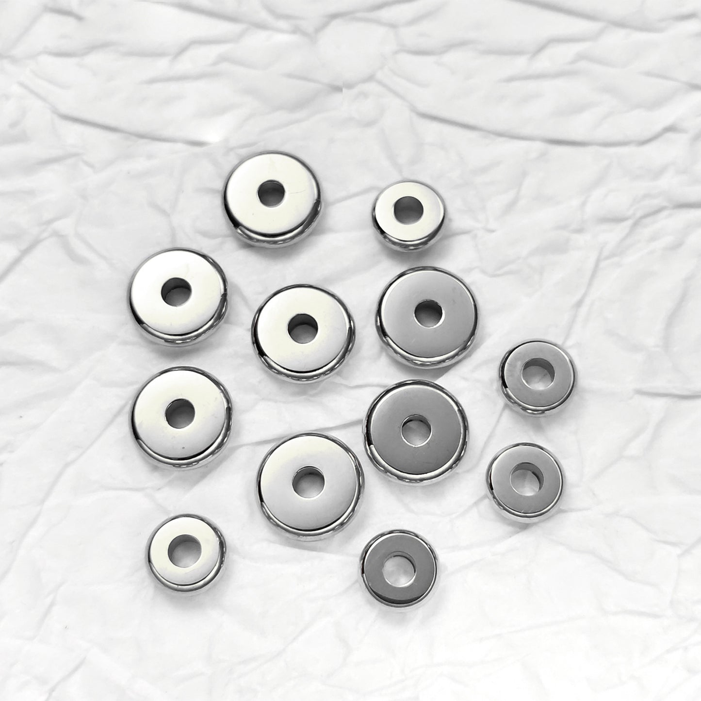 Polished Love Charms In Steel Color For DIY Accessories