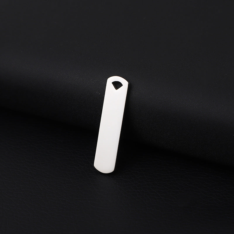 Rectangle Enamel Pendant For Love Charms In Black