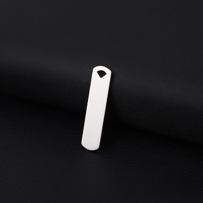 Rectangle Enamel Pendant For Love Charms In Black