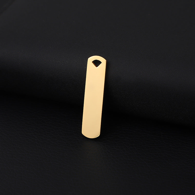 Rectangle Enamel Pendant For Love Charms In Black