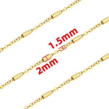 304 Stainless Steel Love Charms Chain In Steel Color, Durable And Stylish Jewelry Accessory