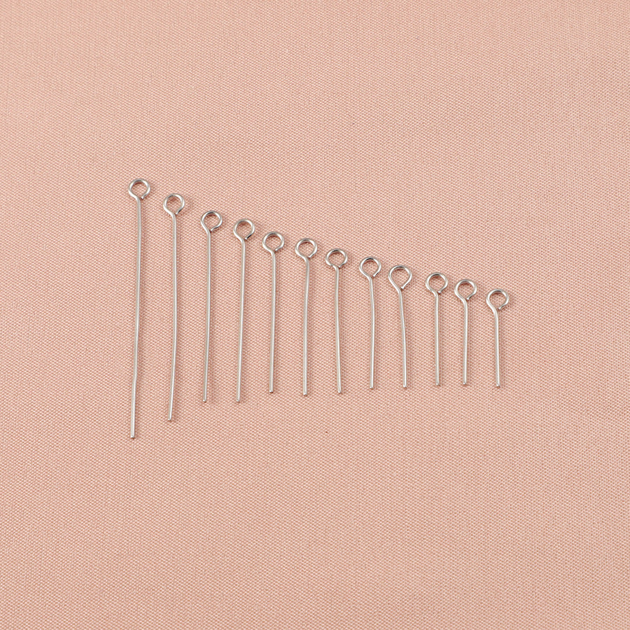 100 PCS/Package 304 Stainless Steel Bead Needle In Steel Color For Jewelry Accessories