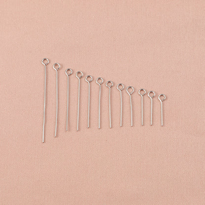 100 PCS/Package 304 Stainless Steel Bead Needle In Steel Color For Jewelry Accessories
