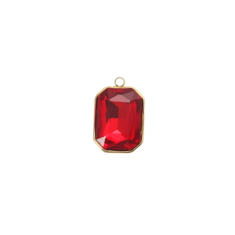 Red Jewelry Accessory Featuring Gem Pattern With Inlay Craftsmanship