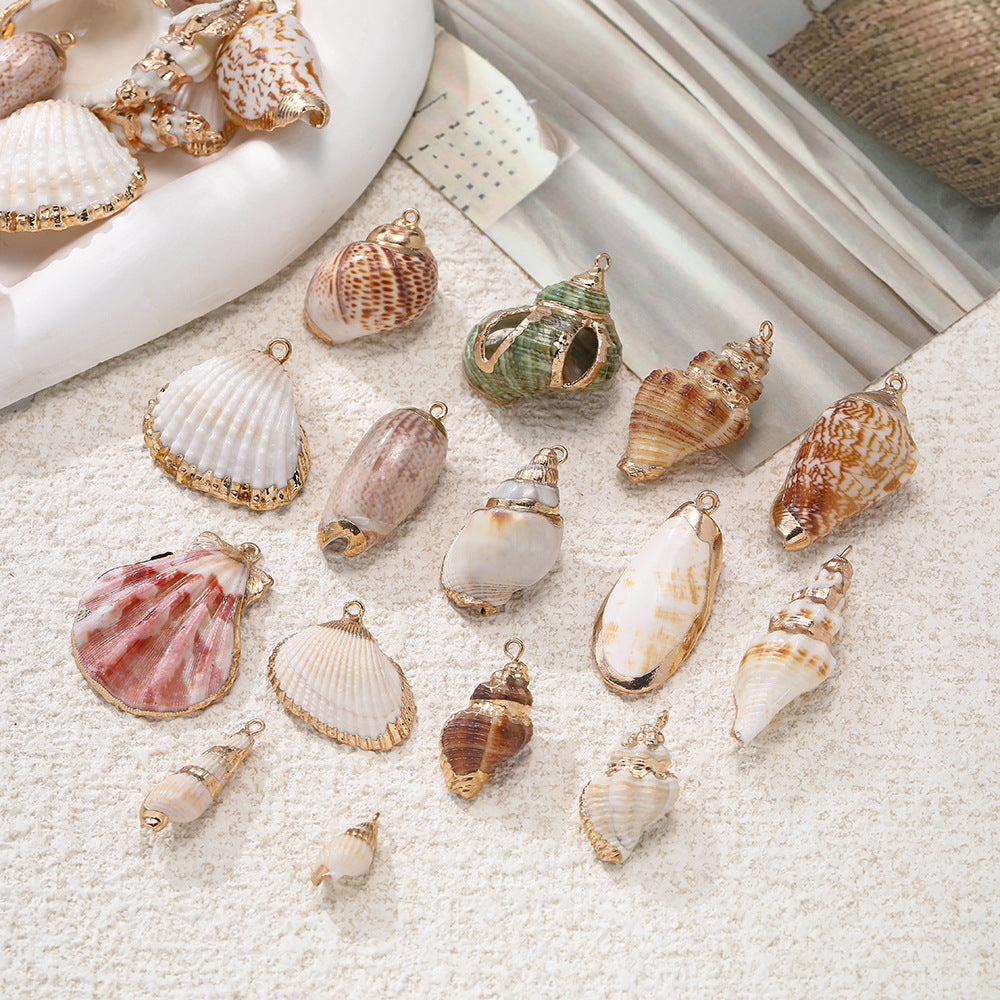 Original Design Jewelry Accessories Featuring Conch Pattern In Shell Material