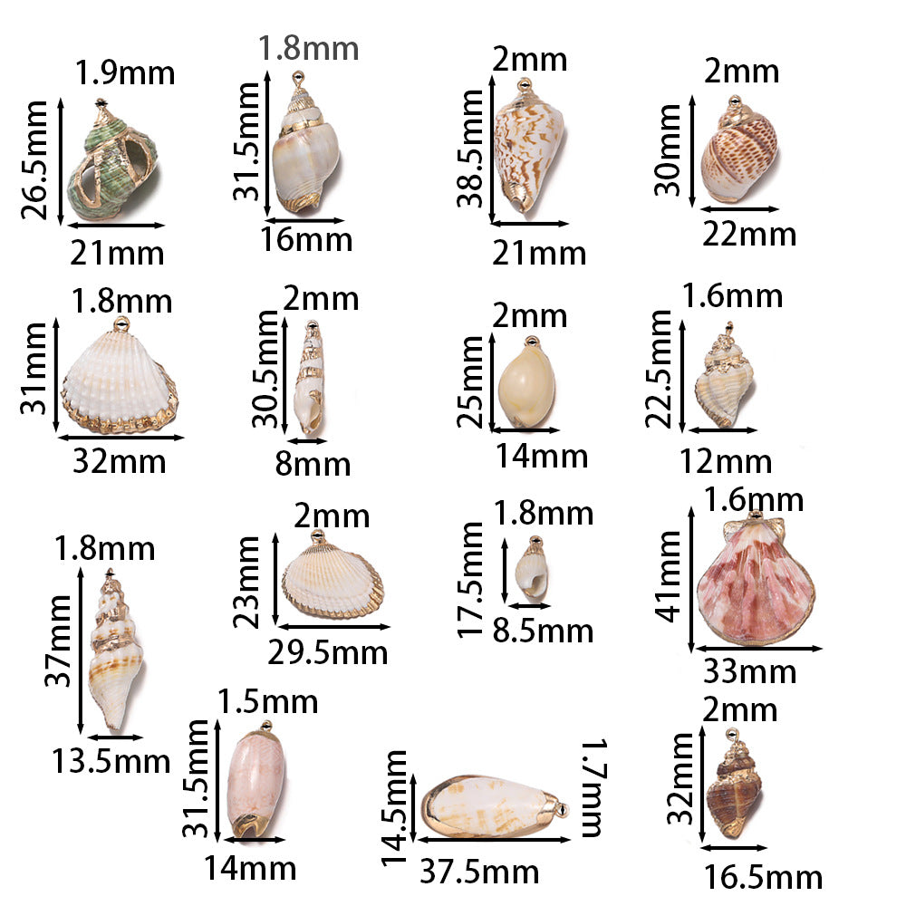 Original Design Jewelry Accessories Featuring Conch Pattern In Shell Material