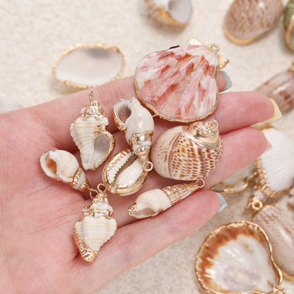 Original Design Jewelry Accessories Featuring Conch Pattern In Shell Material