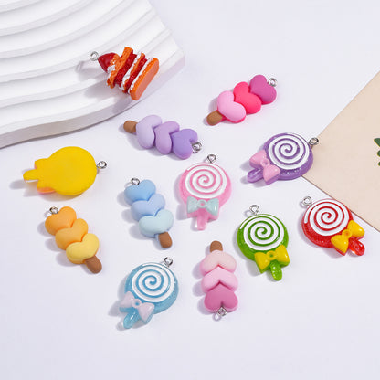 Cartoon Resin Love Charms Jewelry Accessories In Sweet Style, Available In Colour