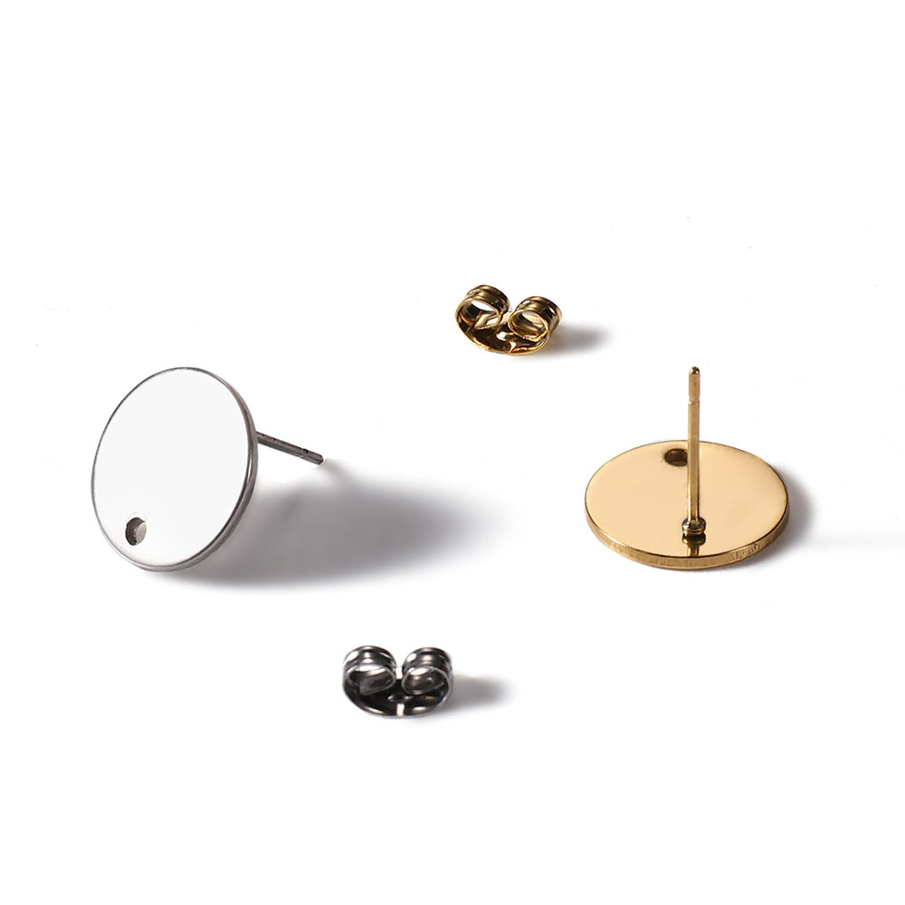 Cute Heart Shape Earring Findings In Golden Color, 10 PCS/Package With Hole Size 1~1.9mm Jewelry Accessories
