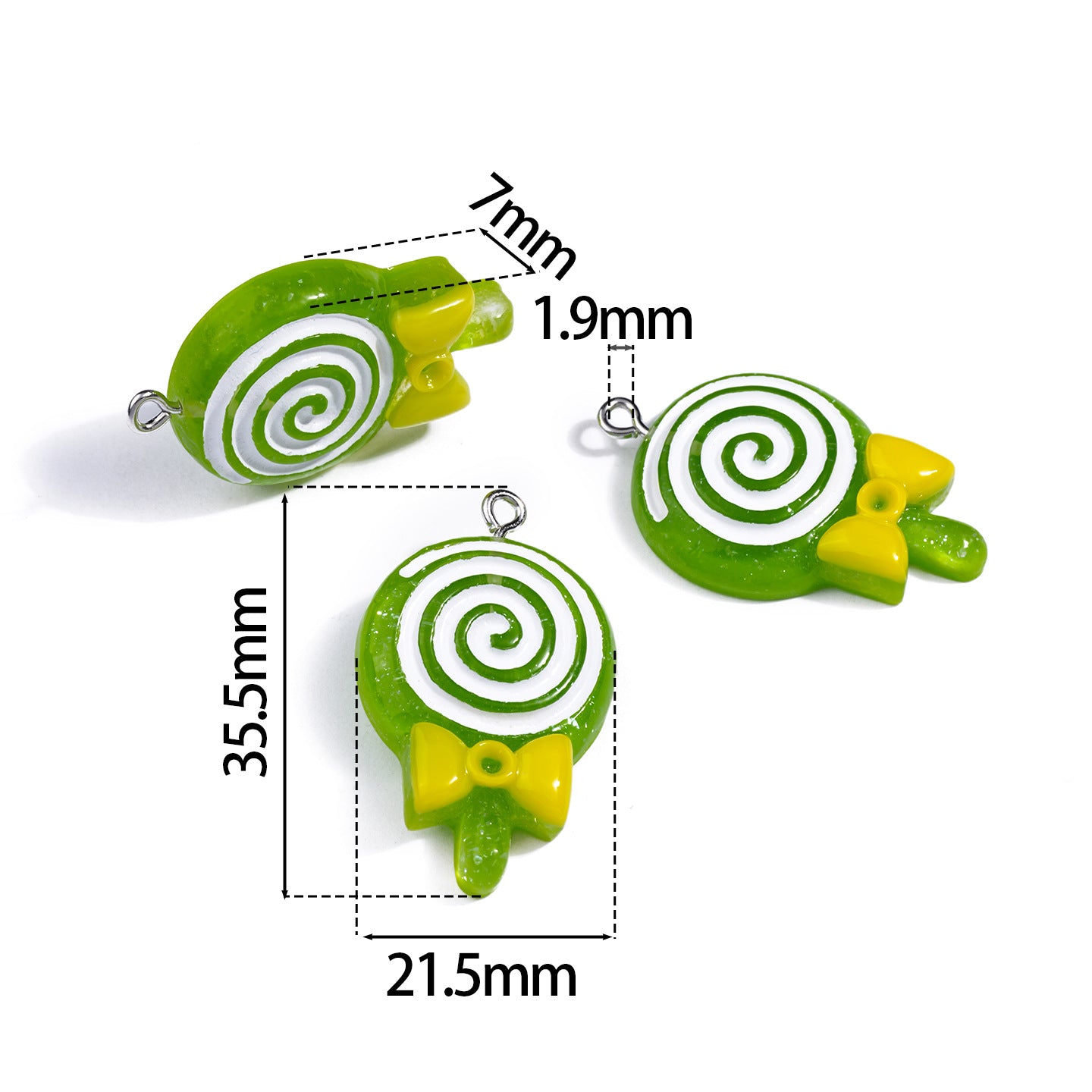 Cartoon Resin Love Charms Jewelry Accessories In Sweet Style, Available In Colour