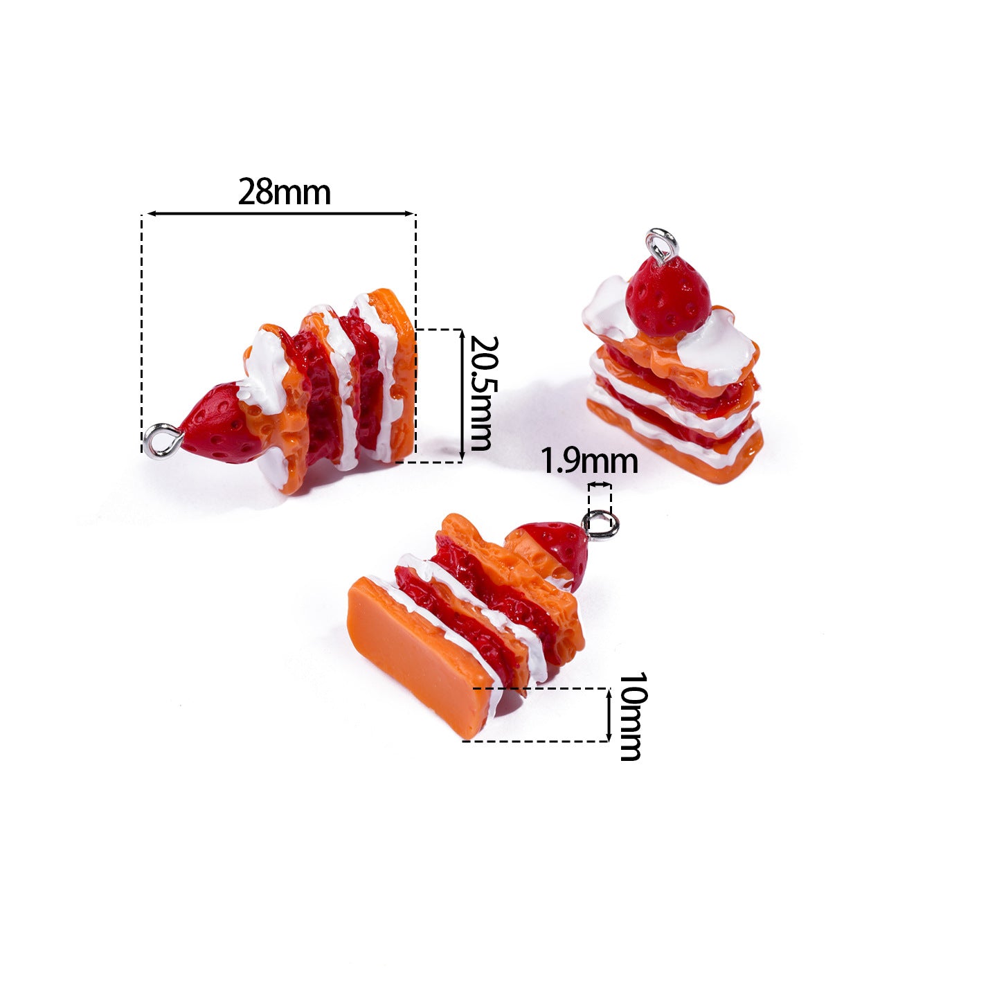 Cartoon Resin Love Charms Jewelry Accessories In Sweet Style, Available In Colour