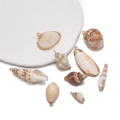 Original Design Jewelry Accessories Featuring Conch Pattern In Shell Material