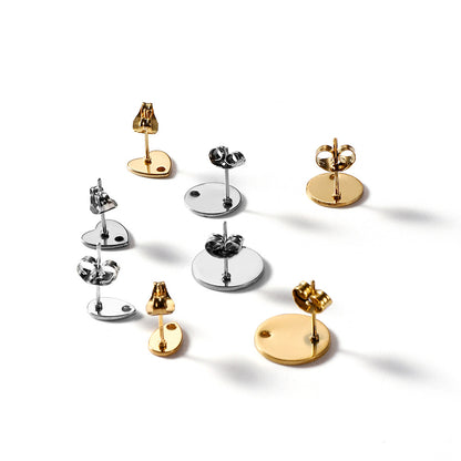 Cute Heart Shape Earring Findings In Golden Color, 10 PCS/Package With Hole Size 1~1.9mm Jewelry Accessories