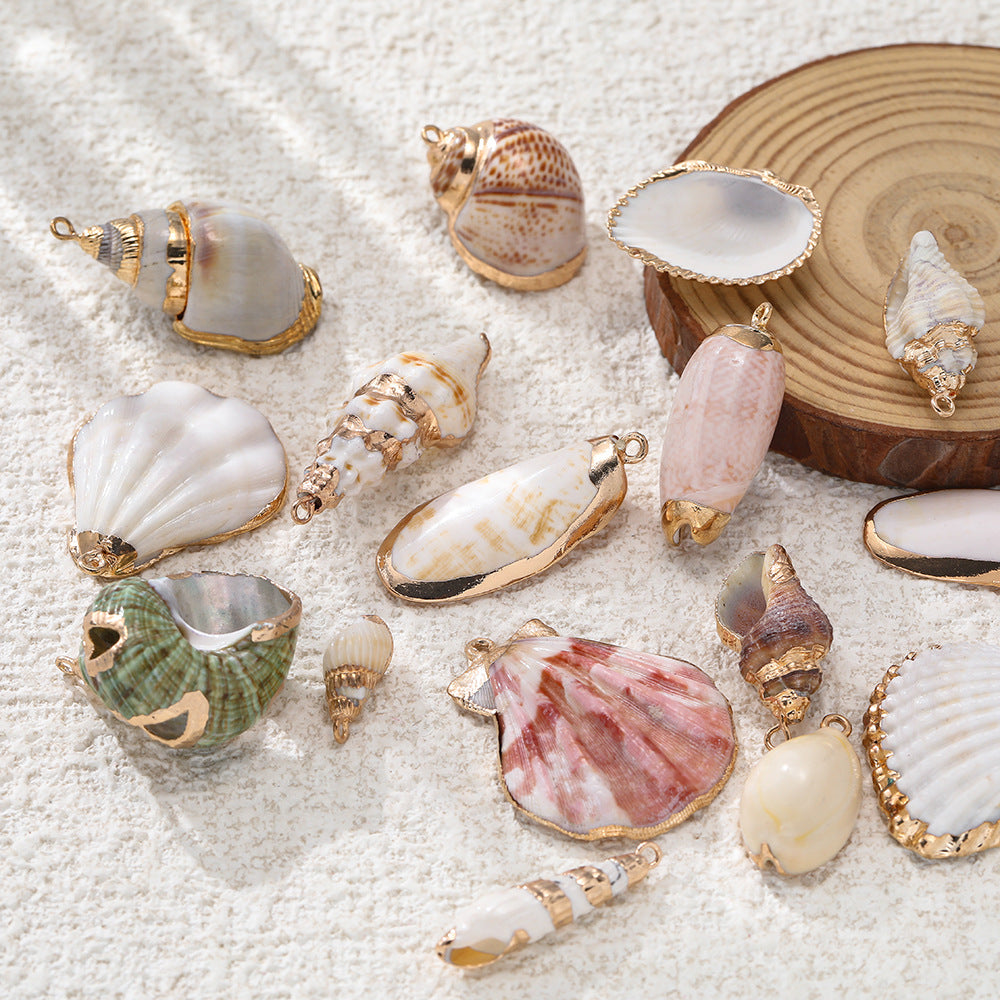 Original Design Jewelry Accessories Featuring Conch Pattern In Shell Material