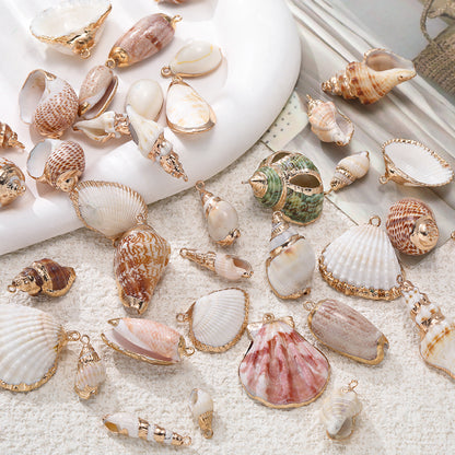 Original Design Jewelry Accessories Featuring Conch Pattern In Shell Material