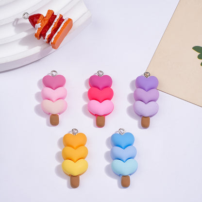 Cartoon Resin Love Charms Jewelry Accessories In Sweet Style, Available In Colour