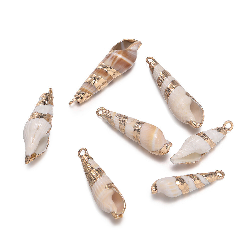 Original Design Jewelry Accessories Featuring Conch Pattern In Shell Material