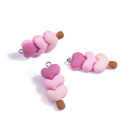 Cartoon Resin Love Charms Jewelry Accessories In Sweet Style, Available In Colour
