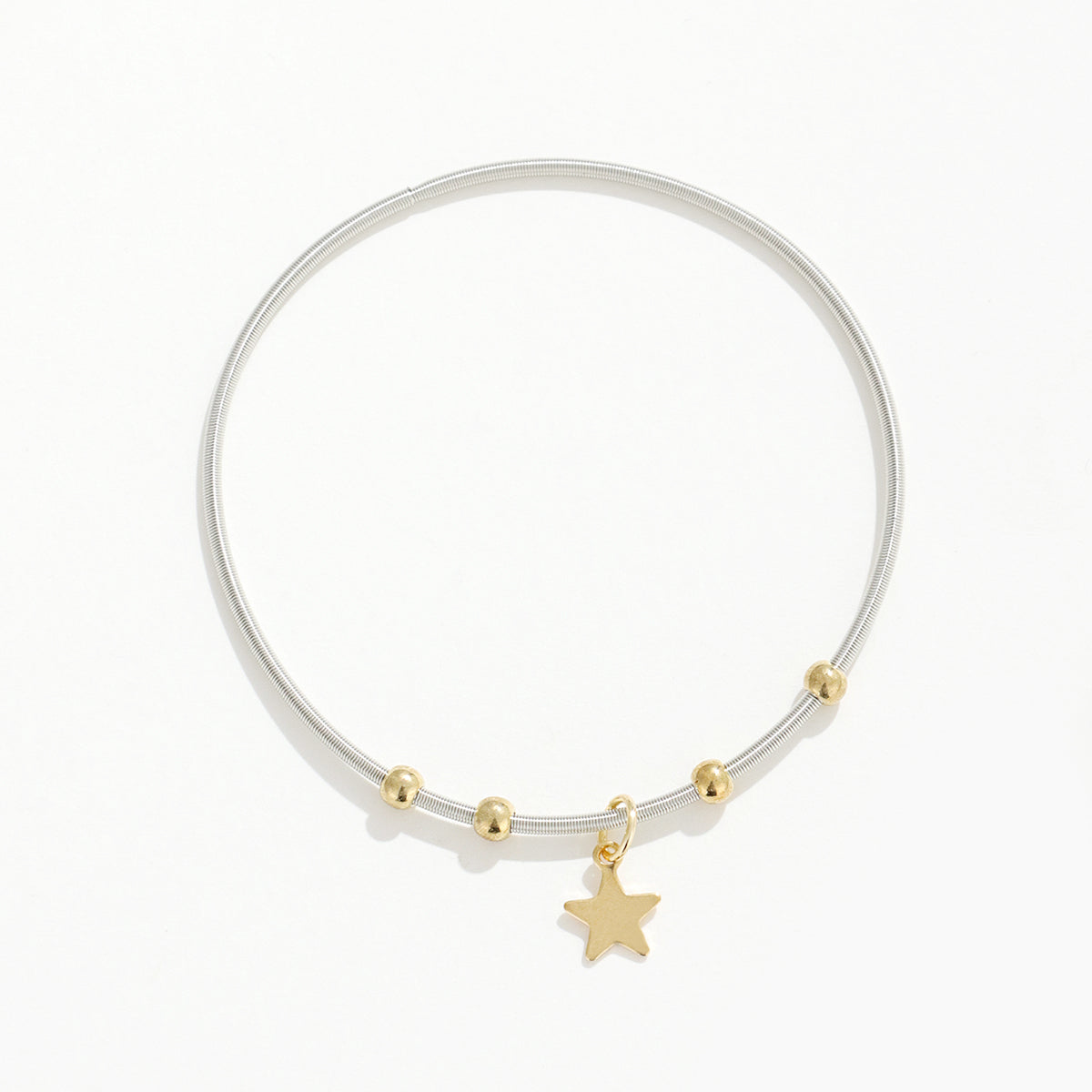 Pentagram Couple Wristband For Him And Her In 304 Stainless Steel With 18K Real Gold Plated And Zircon Inlay, Featuring Tube Chain