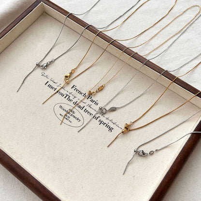 For Love Charms Necklace In Golden Titanium Steel With Durable Cable Chain