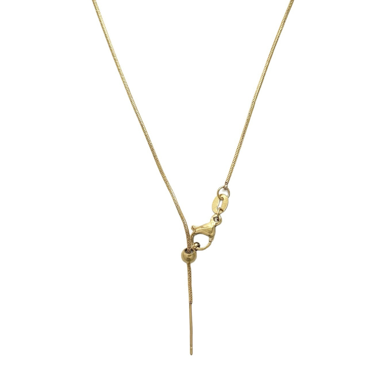For Love Charms Necklace In Golden Titanium Steel With Durable Cable Chain
