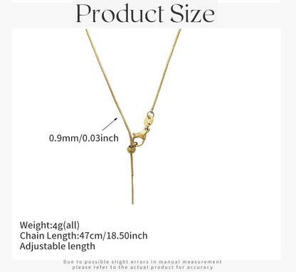For Love Charms Necklace In Golden Titanium Steel With Durable Cable Chain