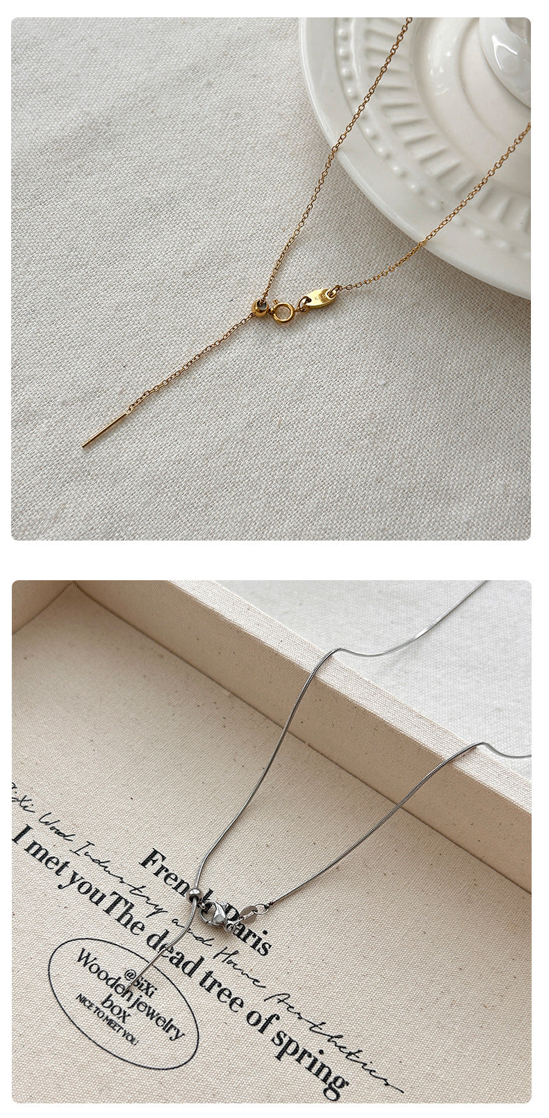 For Love Charms Necklace In Golden Titanium Steel With Durable Cable Chain