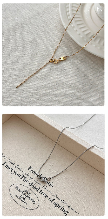 For Love Charms Necklace In Golden Titanium Steel With Durable Cable Chain