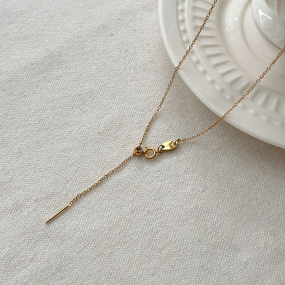 For Love Charms Necklace In Golden Titanium Steel With Durable Cable Chain