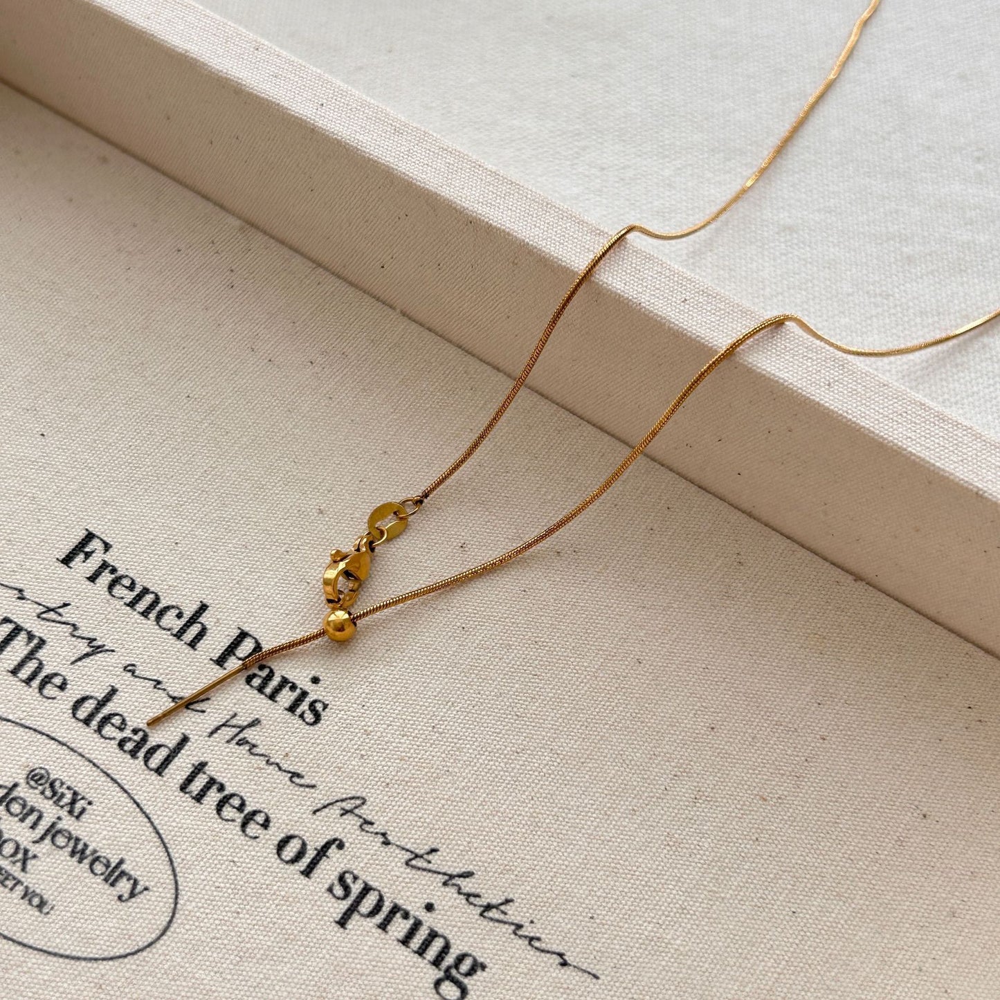 For Love Charms Necklace In Golden Titanium Steel With Durable Cable Chain