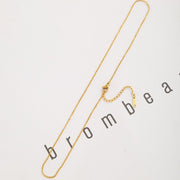 Gold O-shaped Chain Plain Chain Necklace