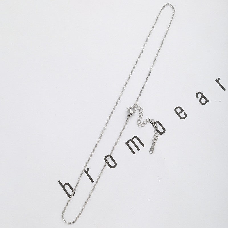 For Love Charms Necklace In Golden Titanium Steel With Durable Cable Chain
