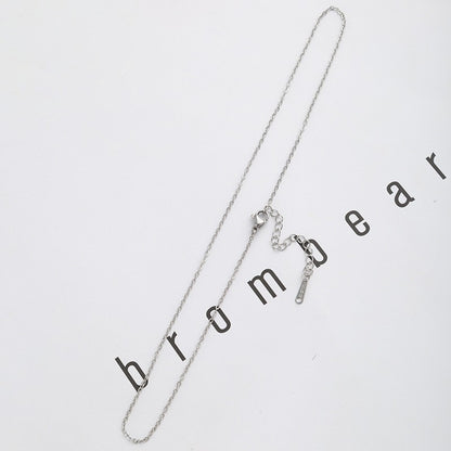 For Love Charms Necklace In Golden Titanium Steel With Durable Cable Chain