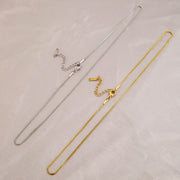 Silver Box Chain Plain Chain Necklace