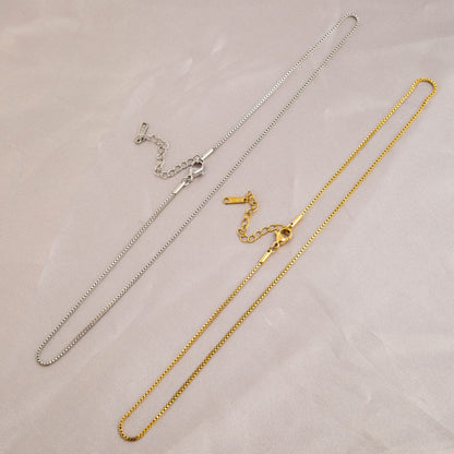 For Love Charms Necklace In Golden Titanium Steel With Durable Cable Chain