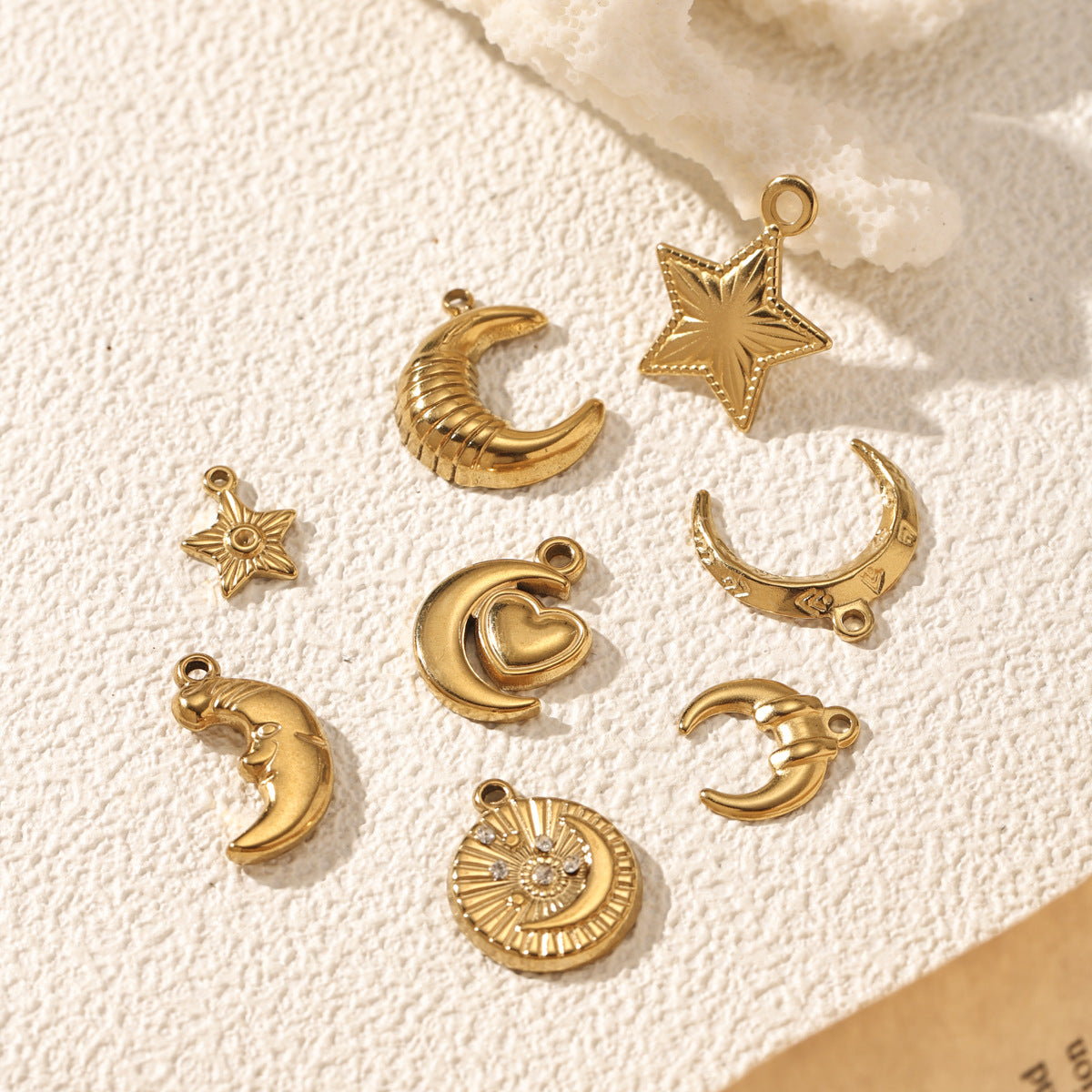 Moon Pattern Jewelry Accessory Made Of Durable Titanium Steel, Stylish And Elegant Design