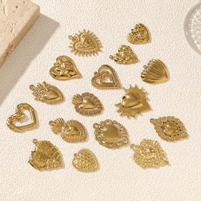 Heart Shape Jewelry Accessory In Durable Titanium Steel, Stylish And Elegant Design