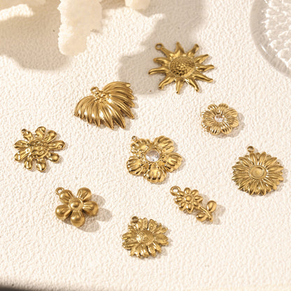 Elegant Jewelry Accessories Featuring Flower Patterns Made Of Durable Titanium Steel