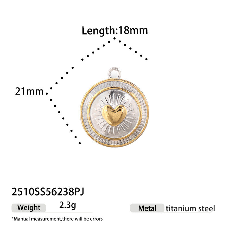 Titanium Steel Love Charms Jewelry Accessories In White