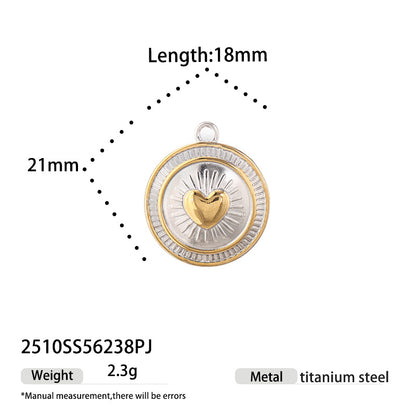 Titanium Steel Love Charms Jewelry Accessories In White