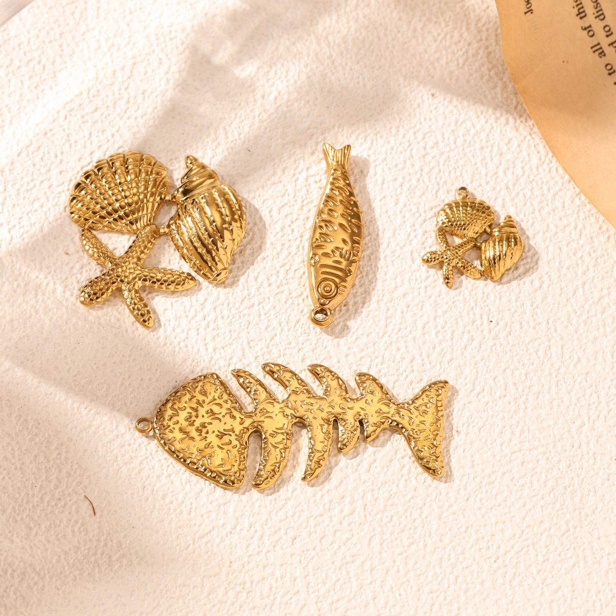Ocean Pattern Jewelry Accessory In 304 Stainless Steel With Electroplated Finish