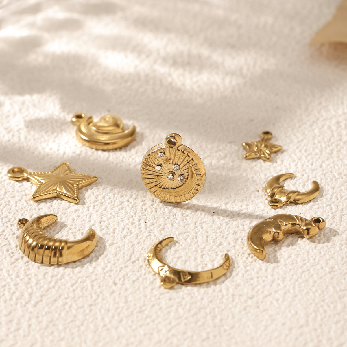 Moon Pattern Jewelry Accessory Made Of Durable Titanium Steel, Stylish And Elegant Design